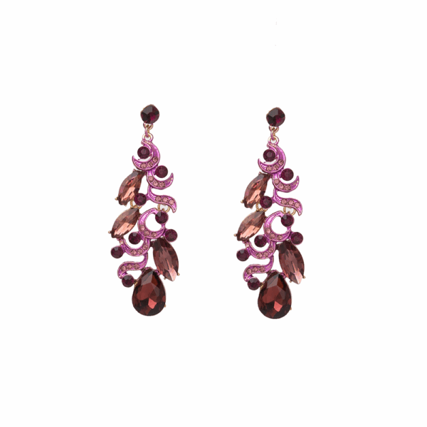 Green Diamante Statement Earring - Image 2