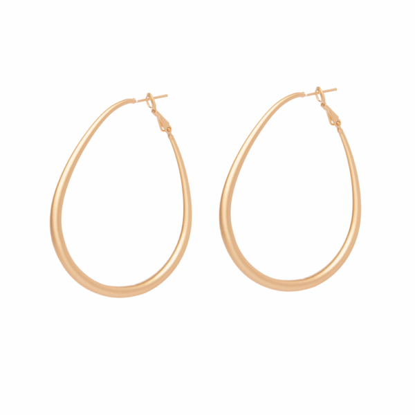Gold  Hollow Matt Spherical Hoop Earrings 70mm