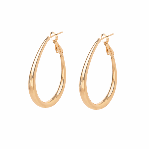 Gold Hollow Shiny Hoop Earrings  50cm