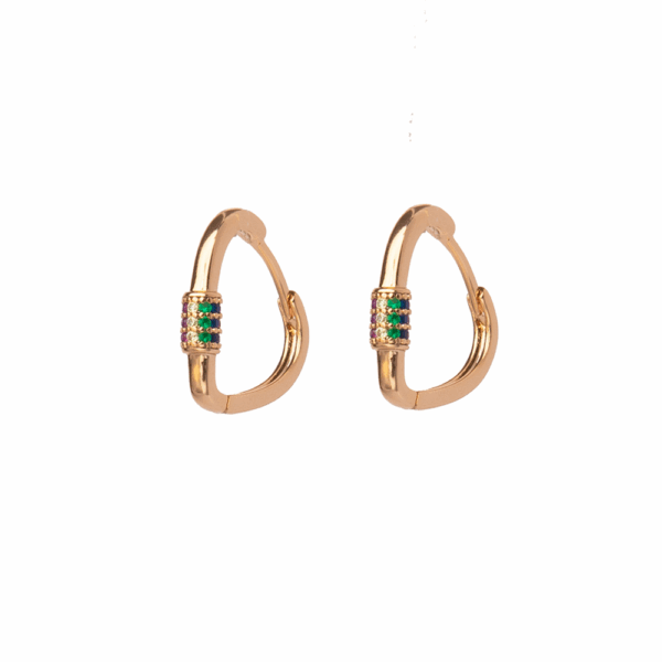 Gold Diamante Wrap Small Hoop Earring
