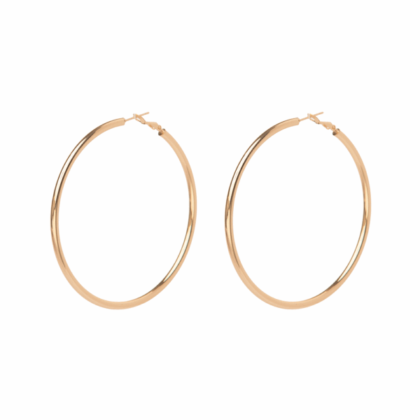 Gold Classic Hoop Earrings  50mm