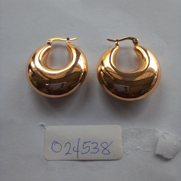 Gold Full Bubble Hoop Earrings
