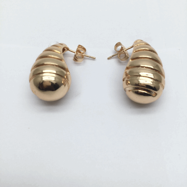 Gold Die Cut Bubble Earrings