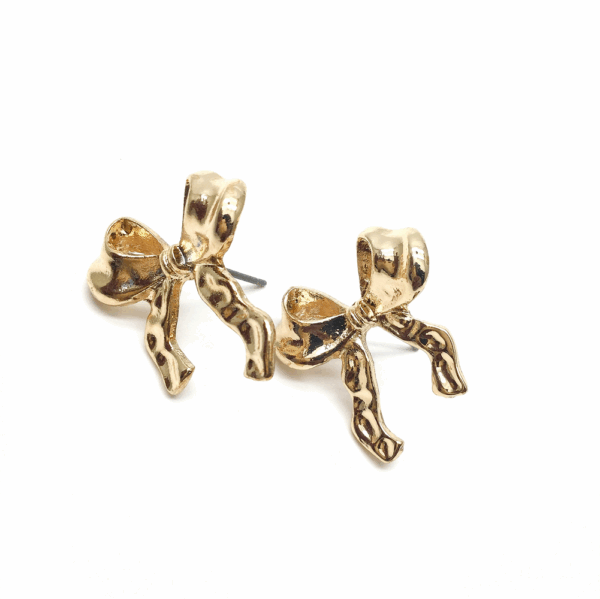 Gold Bow Earrings