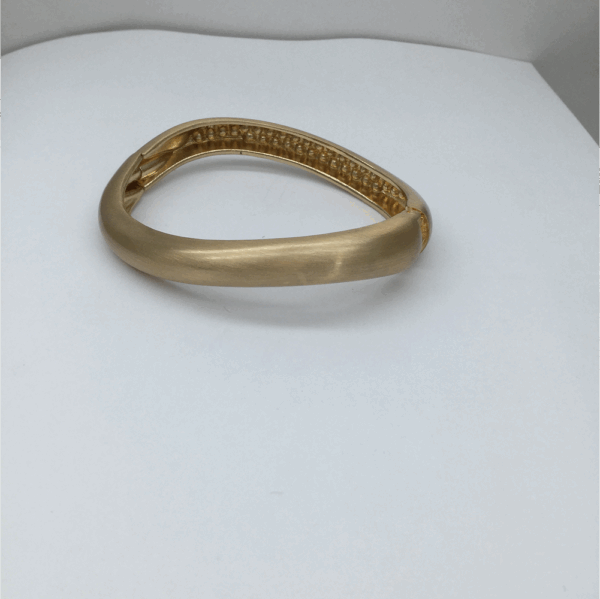 Gold Wavy Hinge Bangle