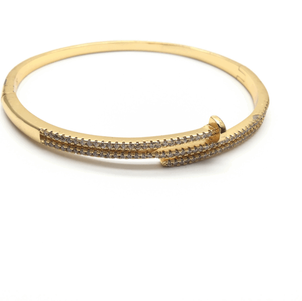 Gold Studded Nail Bangle