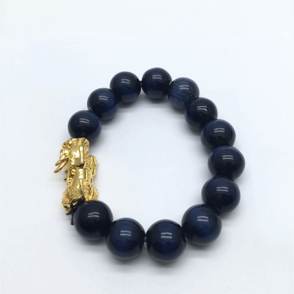 Black  Gold Big Bead Bracelet
