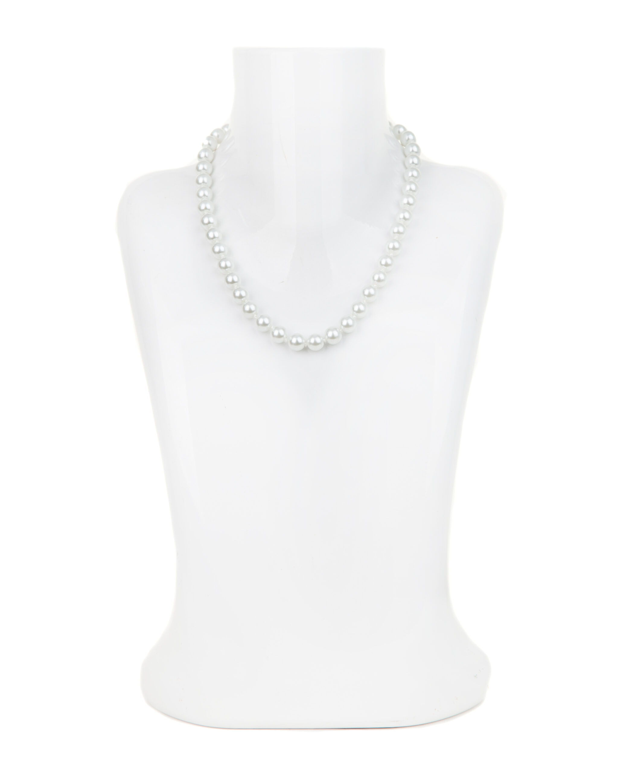 Single Strand Knotted Pearl Necklace