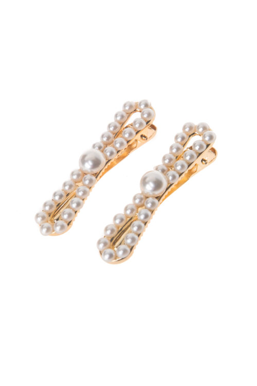 2pc Bow Pearl Clips