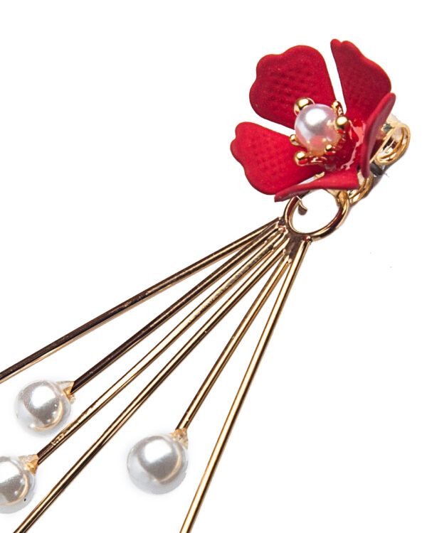 Pearl Floral Sticks Earrings - Image 3