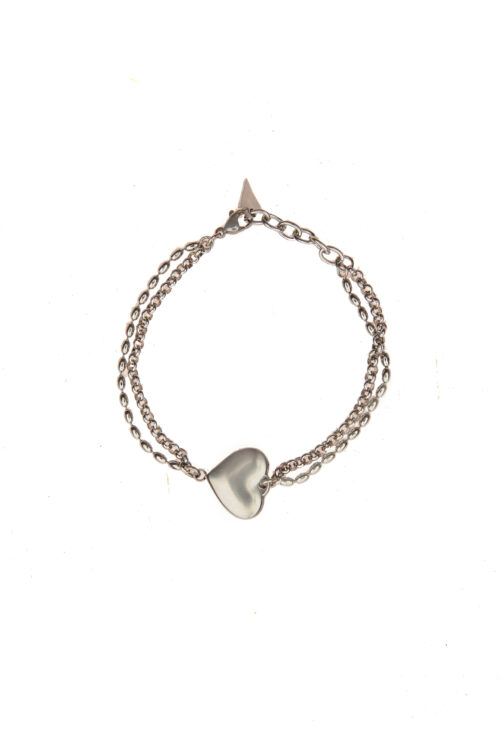 Puffy Heart Steel Bracelet