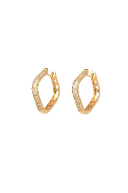 Blunt Square Studded Hoops