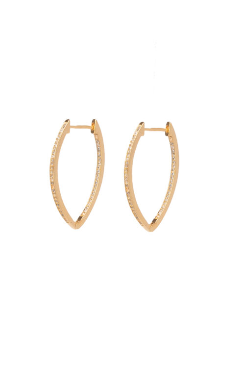 Thin V Cupped Hoops