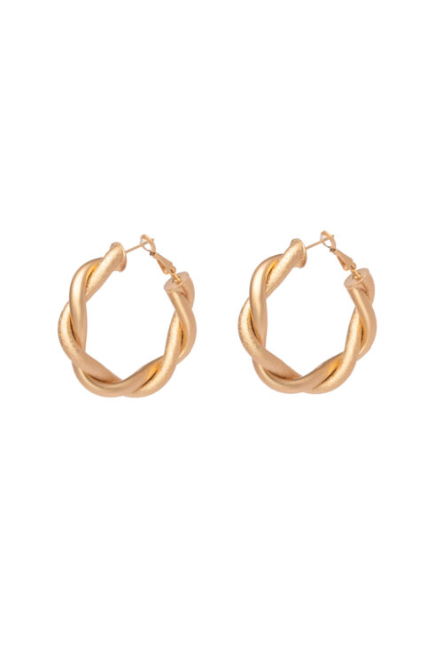 Braided Gold  Hoops 40mm