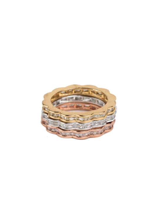 Tri Colour Stackable Ring Set