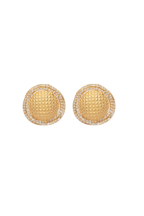 Gold Orbit Nest Stud Earrings