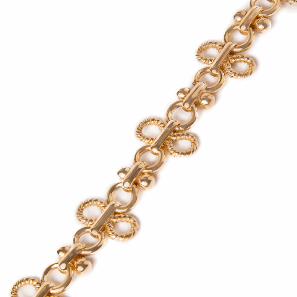 Gold Floral Link Bracelet - Image 3