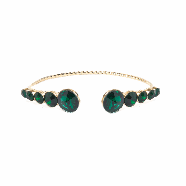 Open End Gemstone Bangle