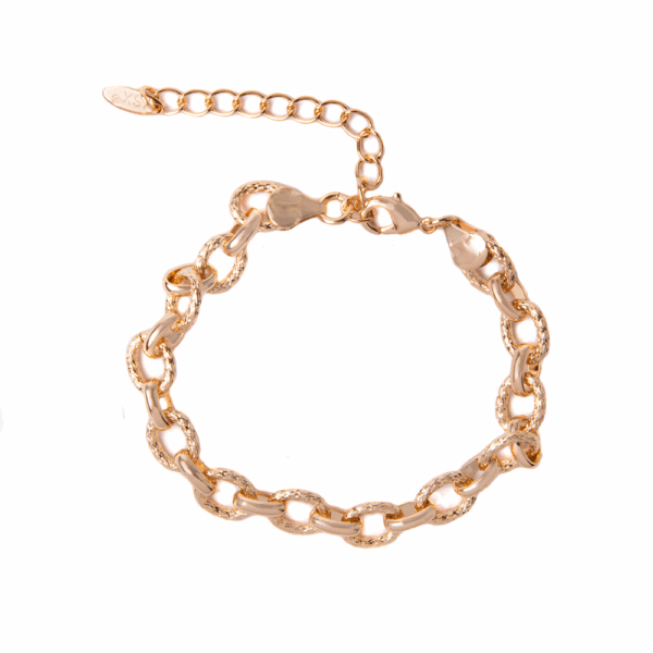 Gold Closed Chain Link Bracelet