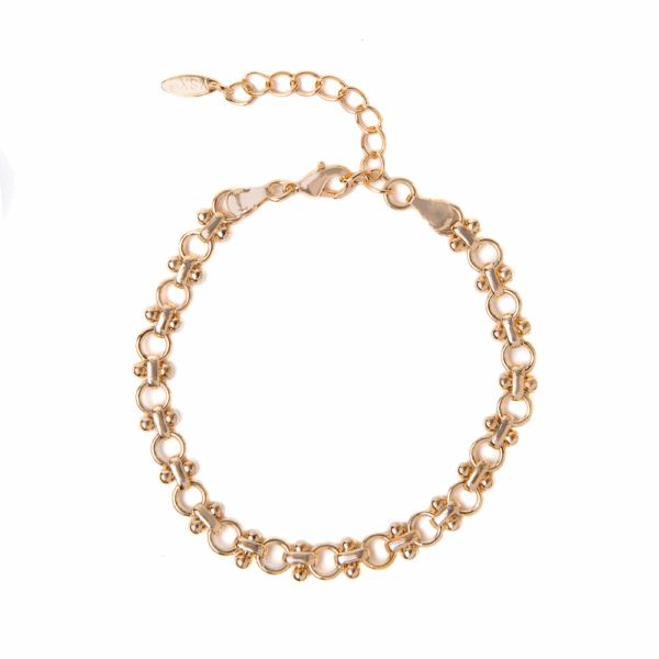 Gold Ball Chain Link Bracelet