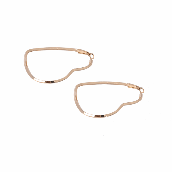 Gold Heart Hoop Earrings