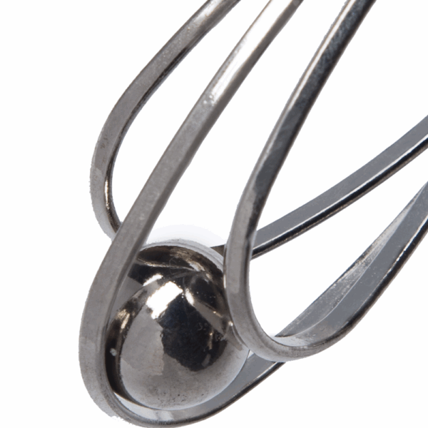 Gold Silver Steel Curved Ball Earring