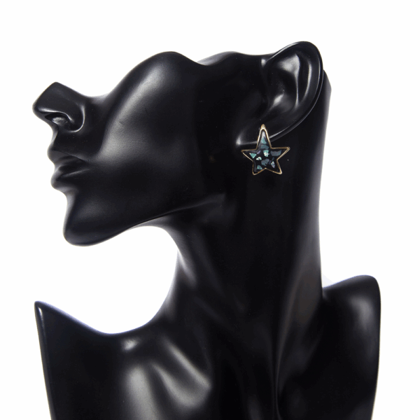Gold Coated Shimmer Star Stud Earrings - Image 6
