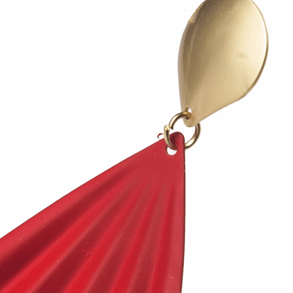 Gold Pleated Fan Earrings - Image 6