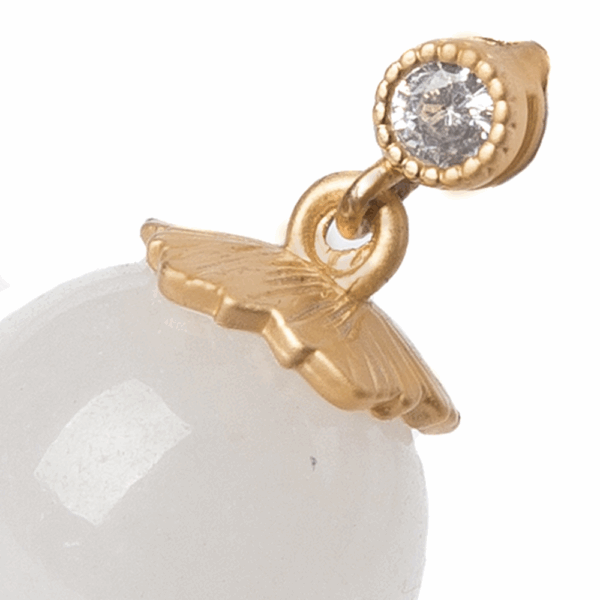 Pink Pearl Ball Stud Earring - Image 3