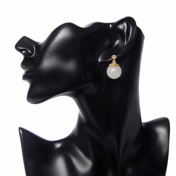 Pink Pearl Ball Stud Earring - Image 2