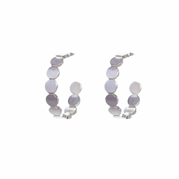 Silver Plated Twisted Hoop Earring