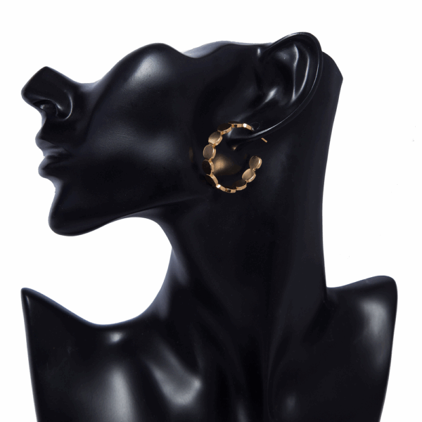 Silver Plated Twisted Hoop Earring - Image 5