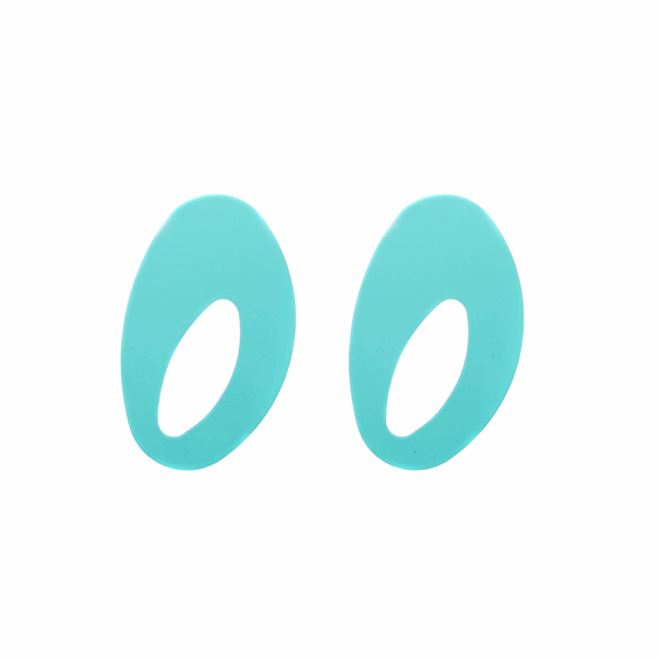 Turquoise Oval Cut out Stud Earrings