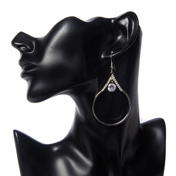 Gold Wired Crystal Drop Earrings - Image 5
