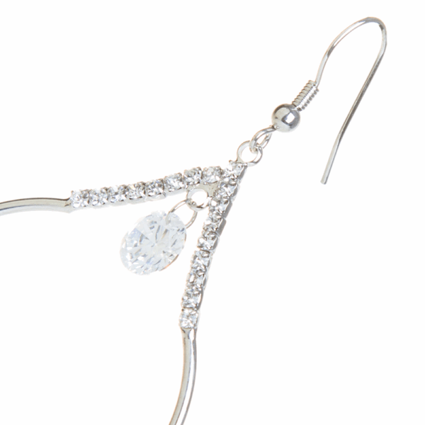 Gold Wired Crystal Drop Earrings - Image 6