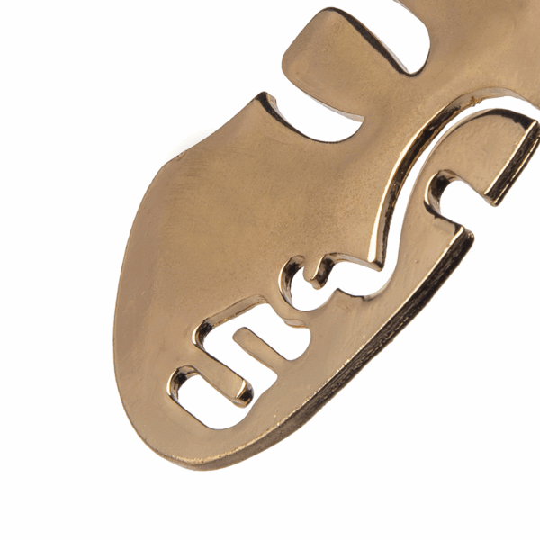 Silver Cut out Face Earrings - Image 6