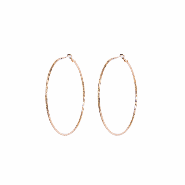 Silver Slim Hoop Earring  100mm - Image 4