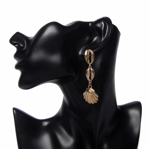 Gold Mix Shell Earring - Image 2