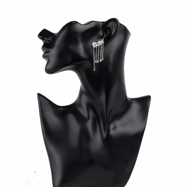 Silver Crystal Dangle Ear Crawler - Image 2