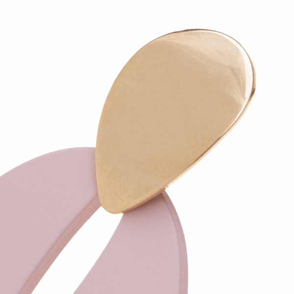 Gold Pink Coated Open Cut Earring - Image 3