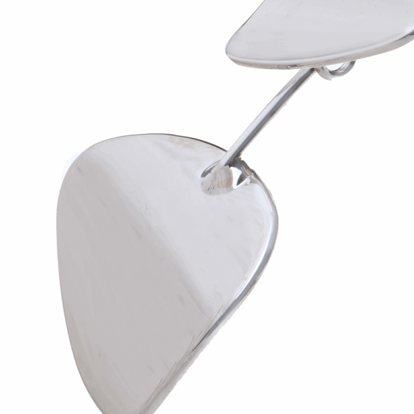 Silver Sandwich Spade Drop Earring - Image 3