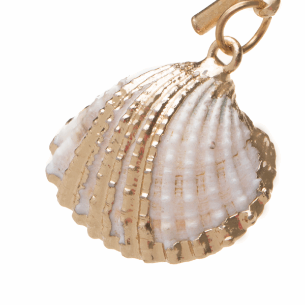 Gold Sea shell Earrings - Image 2