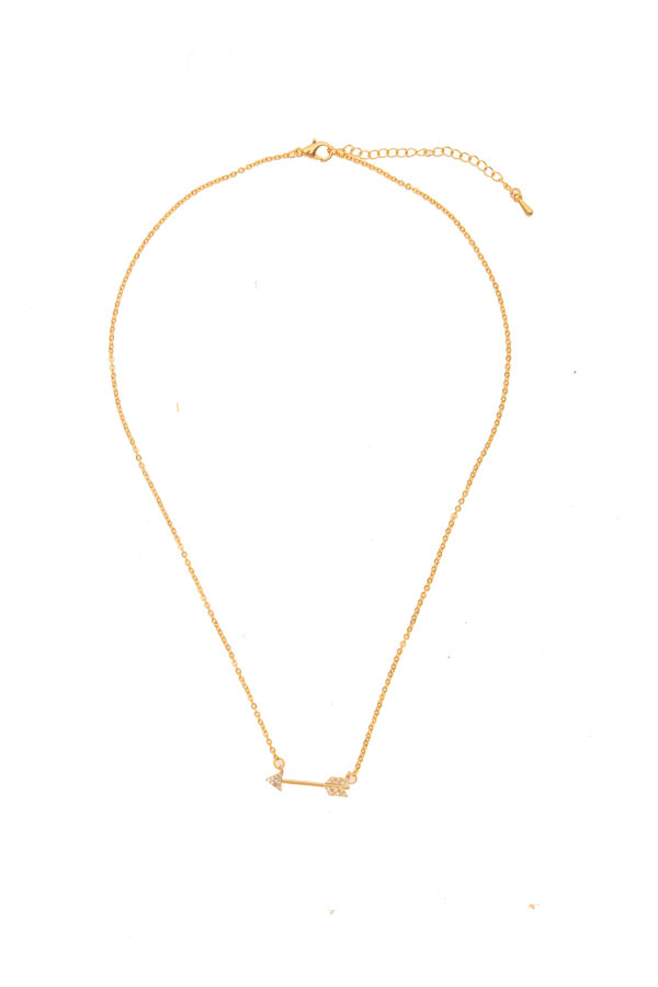 Gold Diamante Arrow Necklace