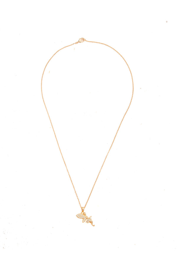 Gold Flying Angel Necklace